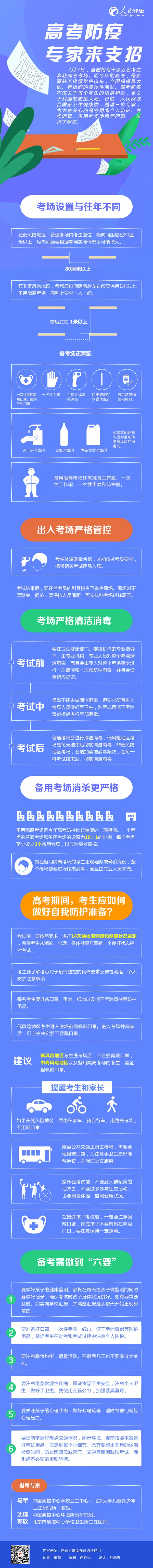 图解：高考防疫，专家来支招