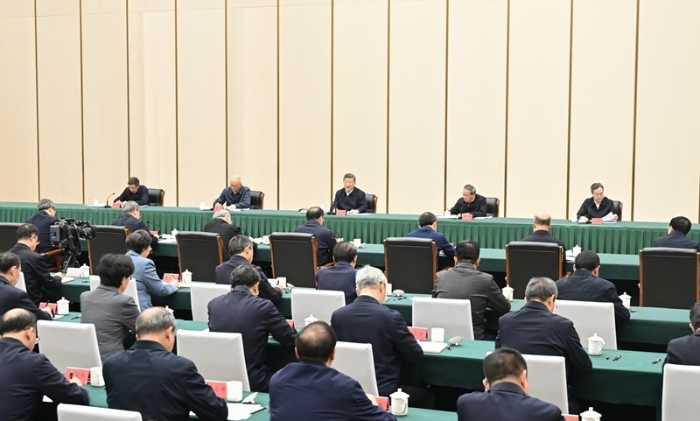 3月23日,中共中央总书记、国家主席、中央军委主席习近平在河北雄安新区考察,并主持召开深入推进雄安新区高质量建设和发展座谈会。这是23日下午,习近平主持召开深入推进雄安新区高质量建设和发展座谈会并发表重要讲话。新华社记者 燕雁 摄 3月23日,中共中央总书记、国家主席、中央军委主席习近平在河北雄安新区考察,并主持召开深入推进雄安新区高质量建设和发展座谈会。这是23日下午,习近平主持召开深入推进雄安新区高质量建设和发展座谈会并发表重要讲话。新华社记者 燕雁 摄