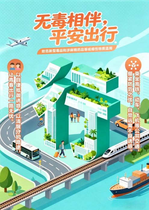 “医食住行”,护航青春(防范青少年药物滥用海报)-行 “医食住行”,护航青春(防范青少年药物滥用海报)-行