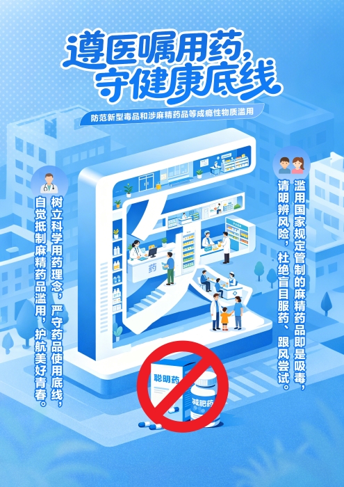 “医食住行”,护航青春(防范青少年药物滥用海报)-医 “医食住行”,护航青春(防范青少年药物滥用海报)-医
